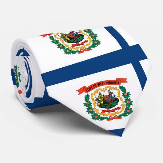 Cravate Drapeau de la Virginie Occidentale (Roulé)