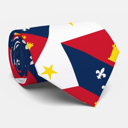 Cravate Drapeau de l'Acadiana (Roulé)