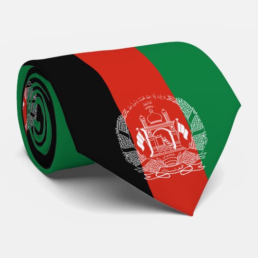 Cravate Drapeau de l'Afghanistan (Roulé)