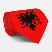 Cravate Drapeau de l'Albanie (Roulé)