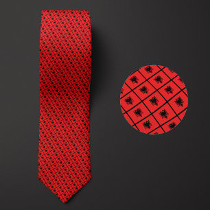 Cravate Drapeau de l'Albanie Motif