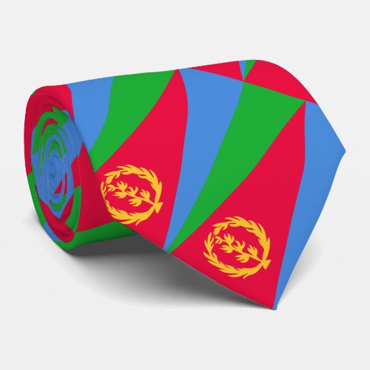 Cravate Drapeau de l'Érythrée (Roulé)