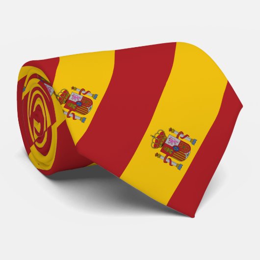Cravate Drapeau de l'Espagne (Roulé)
