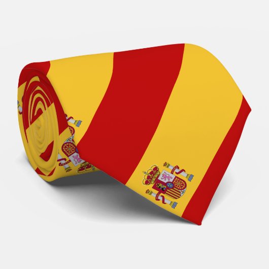 Cravate Drapeau de l'Espagne (Roulé)