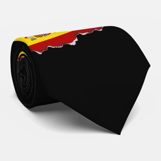 Cravate Drapeau de l'Espagne (Roulé)