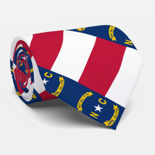 Cravate Drapeau de l'État de Caroline du Nord