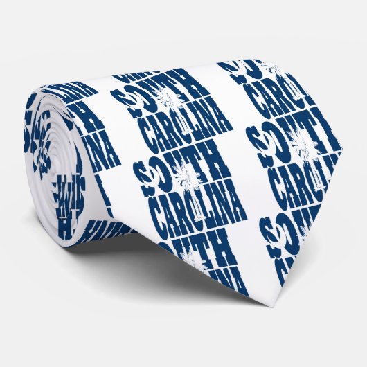 Cravate Drapeau de l'État de Caroline du Sud (Roulé)