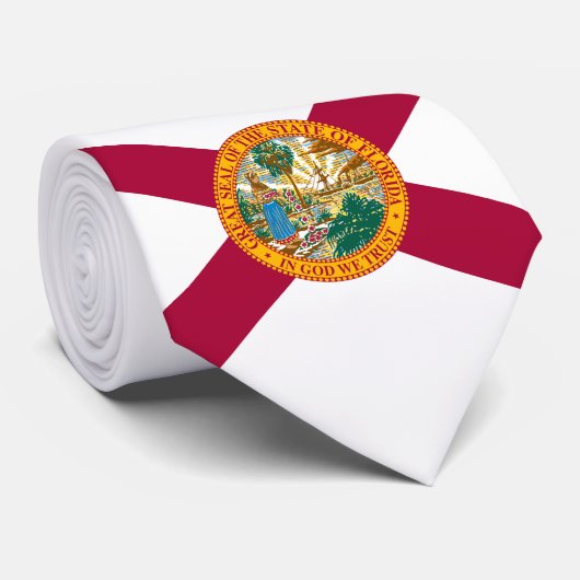 Cravate Drapeau de l'État de Floride (Roulé)