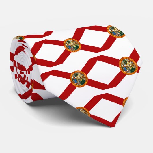 Cravate Drapeau de l'État de Floride (Roulé)