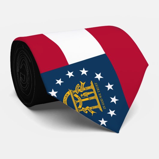Cravate Drapeau de l'État de Géorgie (Roulé)