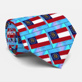 Cravate Drapeau de l'État de Géorgie (Roulé)