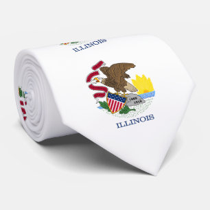 Cravate Drapeau de l'État de l'Illinois