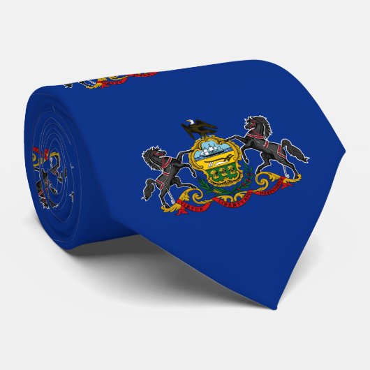 Cravate Drapeau de l'État de Pennsylvanie (Roulé)