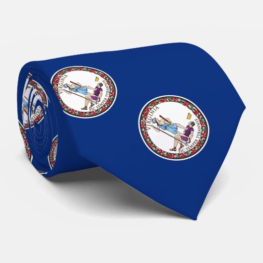 Cravate Drapeau de l'État de Virginie (Roulé)