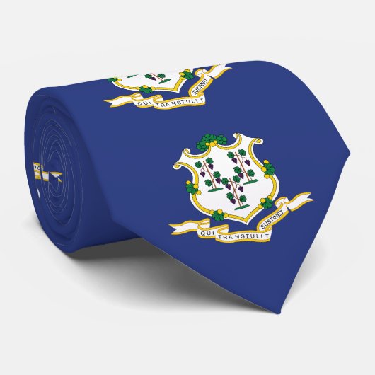 Cravate Drapeau de l'État du Connecticut (Roulé)