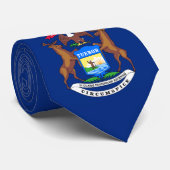 Cravate Drapeau de l'État du Michigan (Roulé)