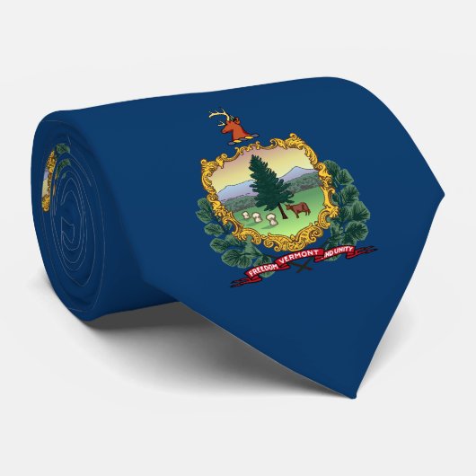 Cravate Drapeau de l'État du Vermont (Roulé)