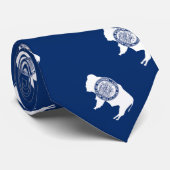 Cravate Drapeau de l'État du Wyoming (Roulé)