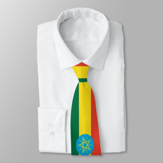 Cravate Drapeau de l'Ethiopie (Attaché)