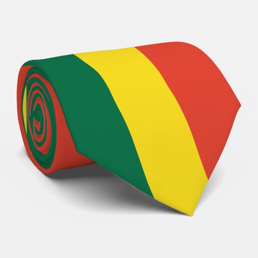 Cravate Drapeau de l'Ethiopie (Roulé)