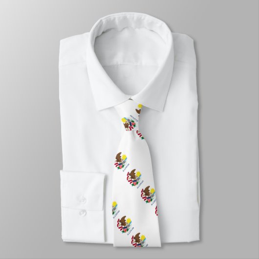 Cravate Drapeau de l'Illinois (Attaché)