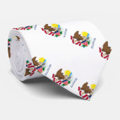 Cravate Drapeau de l'Illinois (Roulé)