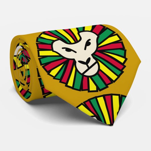 Cravate Drapeau de Lion Rastafarian (Roulé)