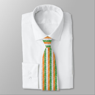 Cravate Drapeau de l'Irlande avec motif shamrock