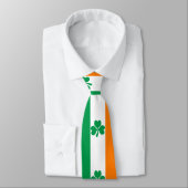 Cravate Drapeau de l'Irlande Shamrock (Attaché)