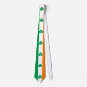 Cravate Drapeau de l'Irlande Shamrock (Devant)