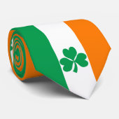 Cravate Drapeau de l'Irlande Shamrock (Roulé)