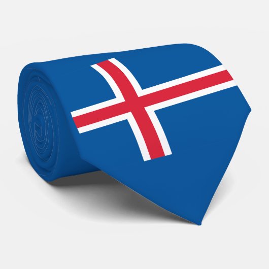 Cravate Drapeau de l'Islande (Roulé)