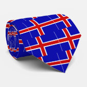 Cravate drapeau de l'Islande (Roulé)