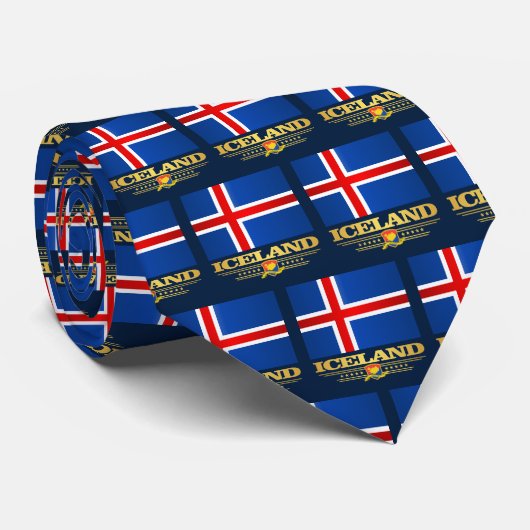 Cravate Drapeau de l'Islande (Roulé)