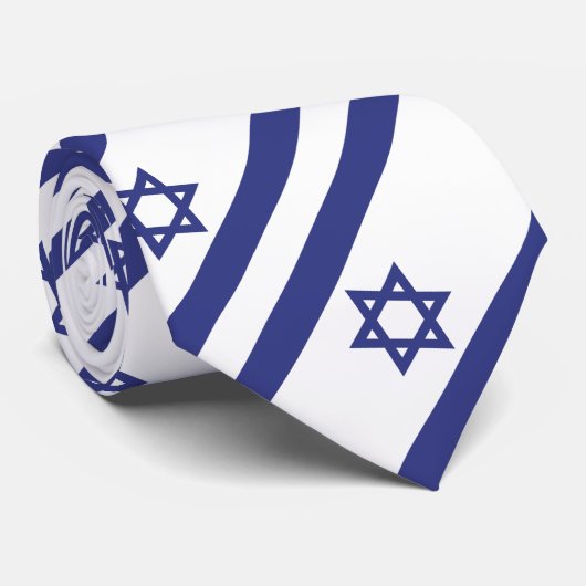 Cravate Drapeau de l'Israël (Roulé)