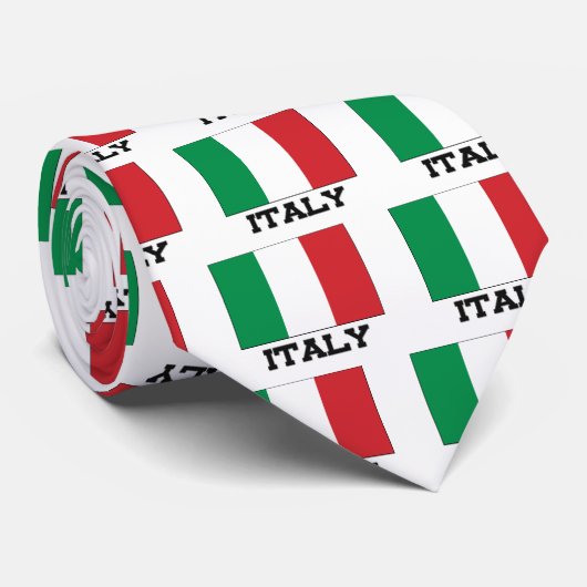 Cravate Drapeau de l'Italie (Roulé)