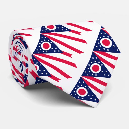 Cravate Drapeau de l'Ohio (Roulé)