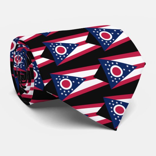 Cravate Drapeau de l'Ohio (Roulé)