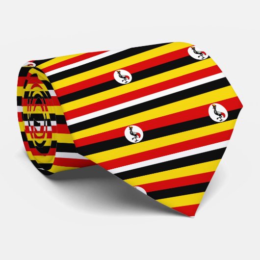Cravate Drapeau de l'Ouganda (Roulé)