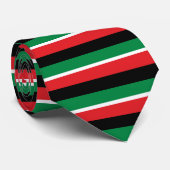 Cravate Drapeau de l'UNIA panafricain rouge noir et vert (Roulé)