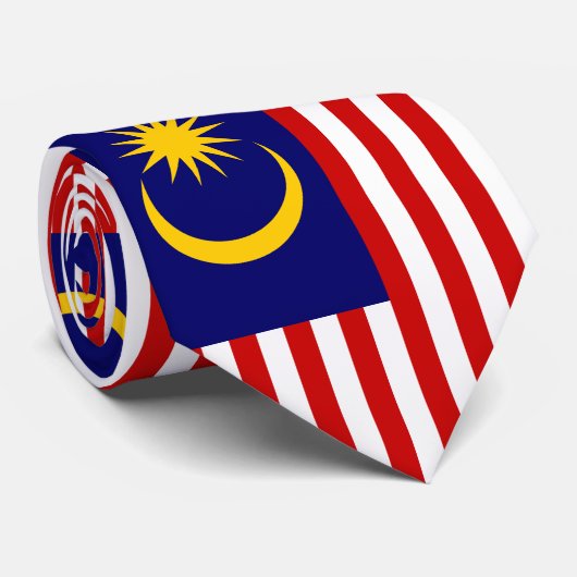 Cravate Drapeau de Malaisie (Roulé)