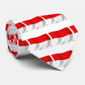 Cravate Drapeau de Monaco (Roulé)