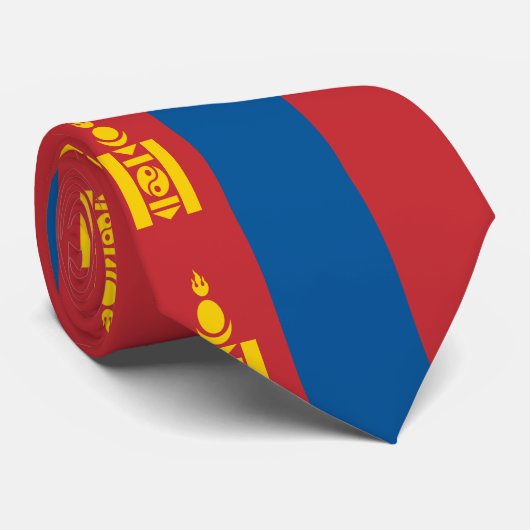 Cravate Drapeau de Mongolie (Roulé)
