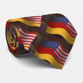 Cravate Drapeau de ondulation Allemand-Américain (Roulé)