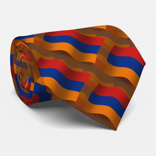 Cravate Drapeau de ondulation de l'Arménie (Roulé)