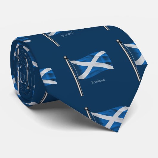 Cravate Drapeau de ondulation de l'Ecosse (Roulé)