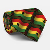 Cravate Drapeau de ondulation du Ghana (Roulé)