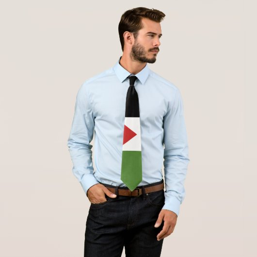 Cravate Drapeau de Palestine (En situation)