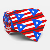 Cravate Drapeau de Porto Rico (Roulé)