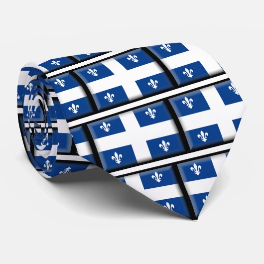 Cravate Drapeau de Québec (Roulé)